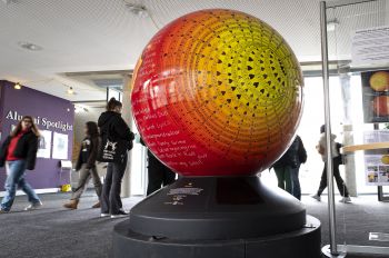 The globe, currently outside Jubilee lecture theatre