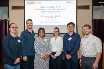researchers standing together after their presentations at a SEPnet showcase event