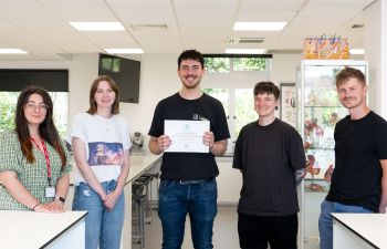 Biosciences team showing their Bronze Award.