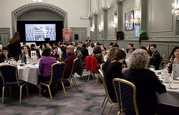 Guests, students and staff at the prizegiving ceremony and dinner