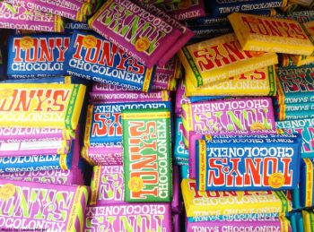 Collection of Tony Chocolonely chocolate bars