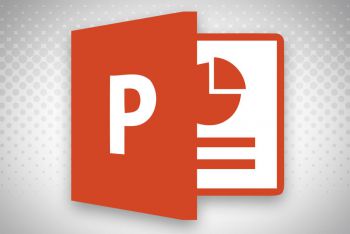 The PowerPoint logo - a white capital letter P on and orange background