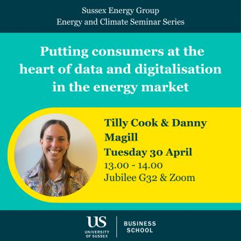 Poster of Tilly Cook & Danny Magill Energy & Climate seminar