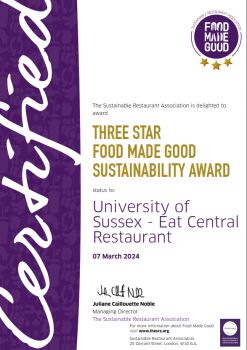 Eat Central 2024 The SRA certificate