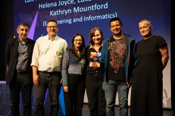 Luke Mitchell, Graziana di Pede, Kathryn Mountford, Helena Joyce, and Luis Ponce Cuspiner