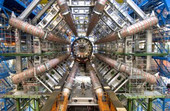 A photograph of CERN's ATLAS detector