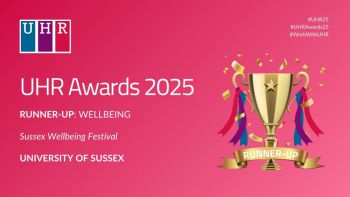 UHR award runners up logo and text on pink background