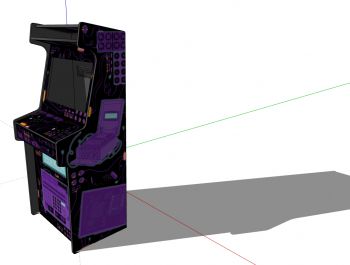 image of a vintage stand up computer game found in an arcade or pub
