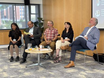 The panel for the University of Sussex's Summer of Research event on 'Deep Impact'