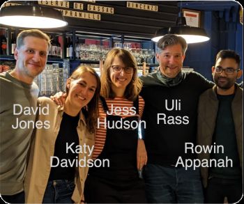 The Image shows lab members of Uli Rass' research group at the GDSC.