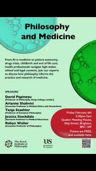 A poster displaying information about the event, accompanied by an image of petri dishes
