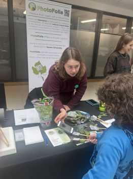 A child exploring the University of Sussex STEM exhibit at Hastings Science Fair.