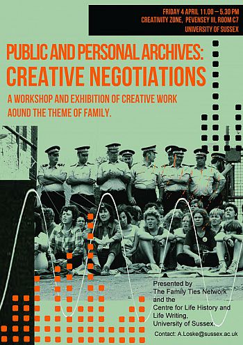 Public and Personal Archives: Creative Negotiations 4 April 2014 poster