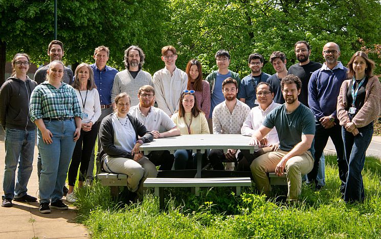 Photograph of the research group together on a sunny day