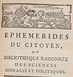 Title page of eighteenth-century French journal